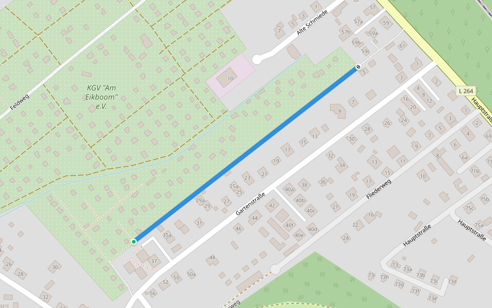 KGV "Am Eikboom" e.V. walking route map in Karlshagen