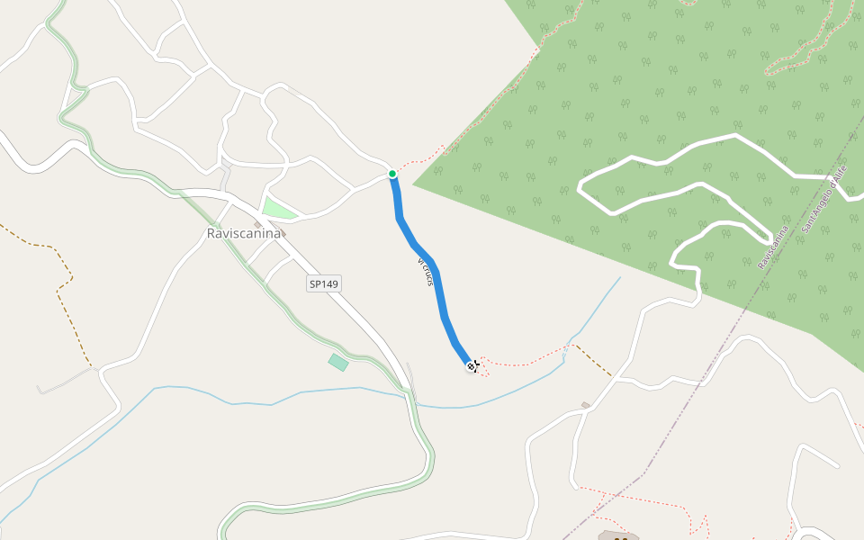 vi crucis walking route map in Raviscanina