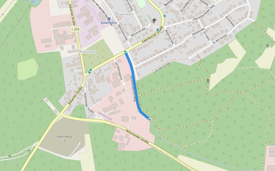 Basaltskulpturen Weg walking route map in Vettelschoß