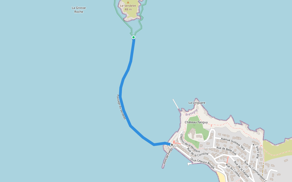 Passage du Verdelet walking route map in Pléneuf-Val-André