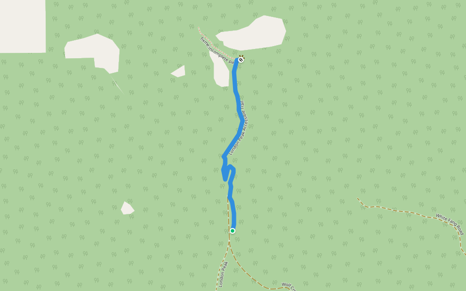 London Peak Accessible Trail walking route map in Wolf Creek