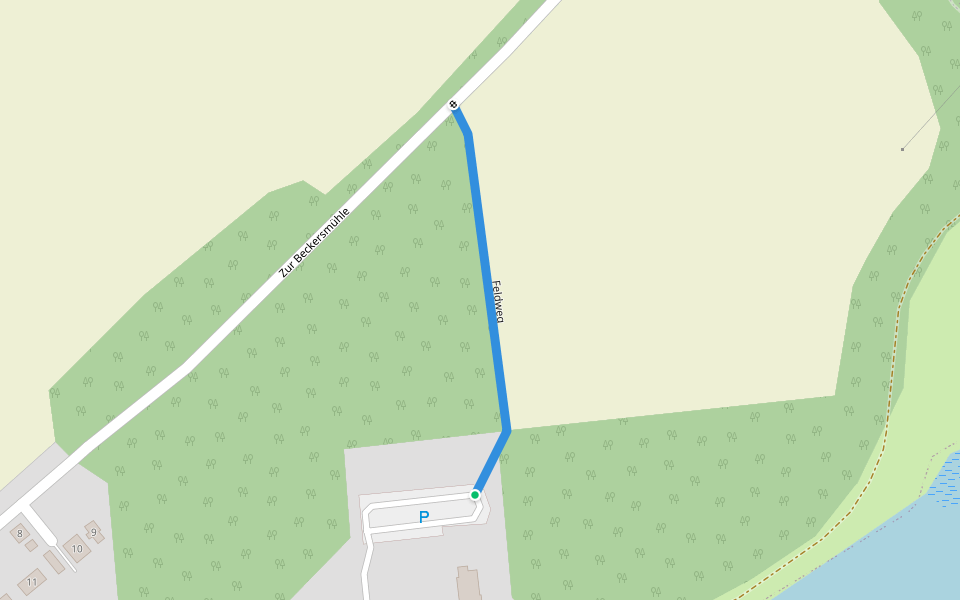 Feldweg walking route map in Rheinsberg