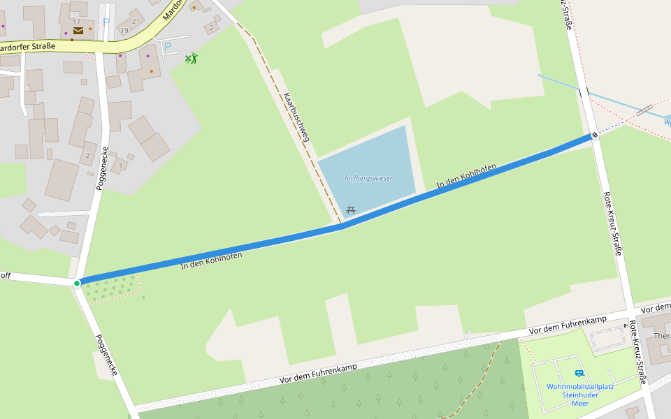 In den Kohlhöfen walking route map in Neustadt am Rübenberge