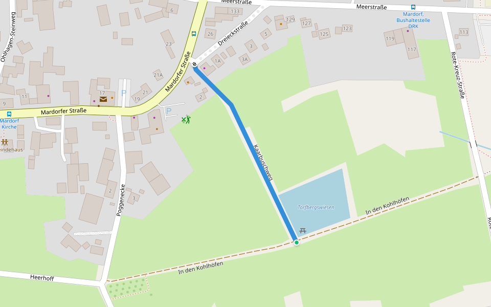 Kaarbuschweg walking route map in Neustadt am Rübenberge