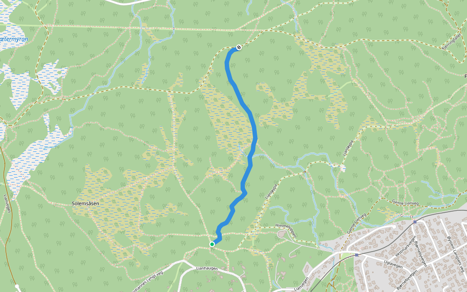 Baklistien walking route map in Lian