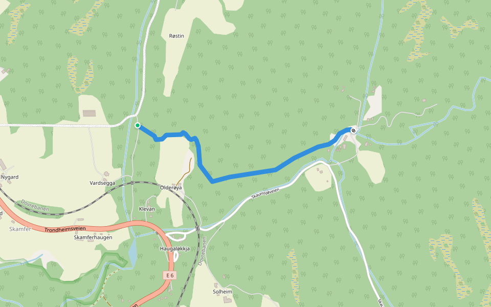 Taubanestien walking route map in Berkåk