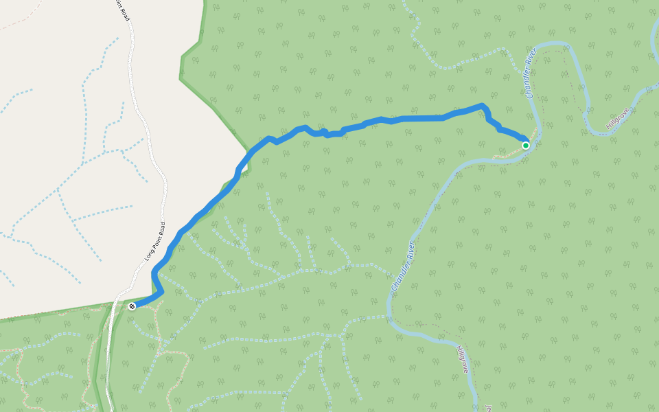 Saw Mill Creek Track (steep) walking route map in Hillgrove