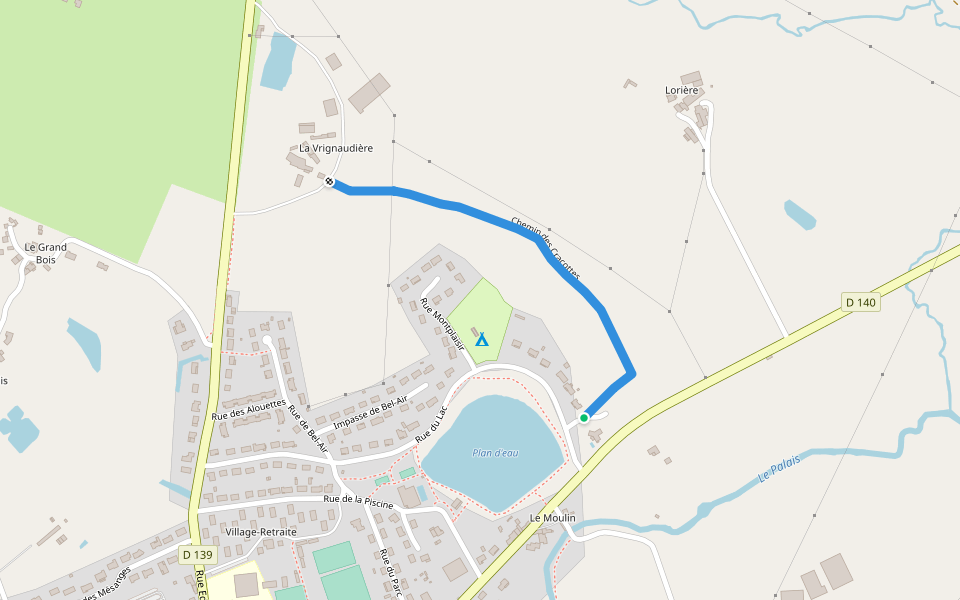 Chemin des Cracottes walking route map in Saint-Aubin-le-Cloud