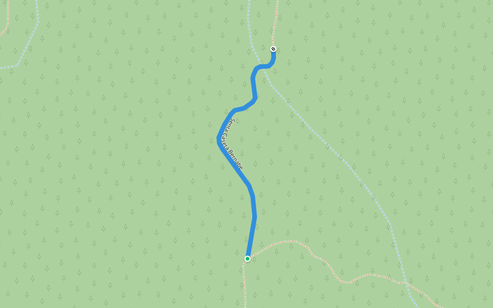 Senta Caseta Bernabe walking route map in Llombai