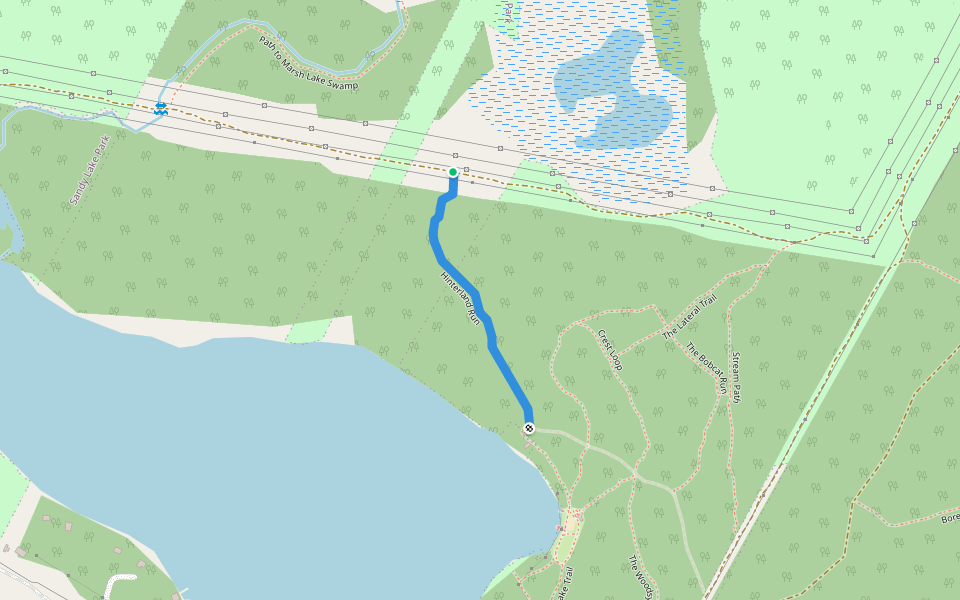 Hinterland Run walking route map in Bedford