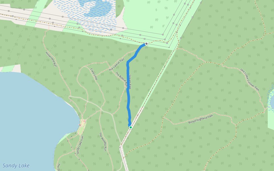 Stream Path walking route map in Bedford