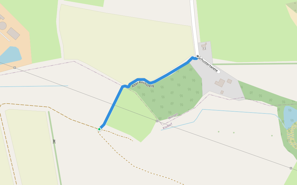 Alter Kirchsteig walking route map in Winsen