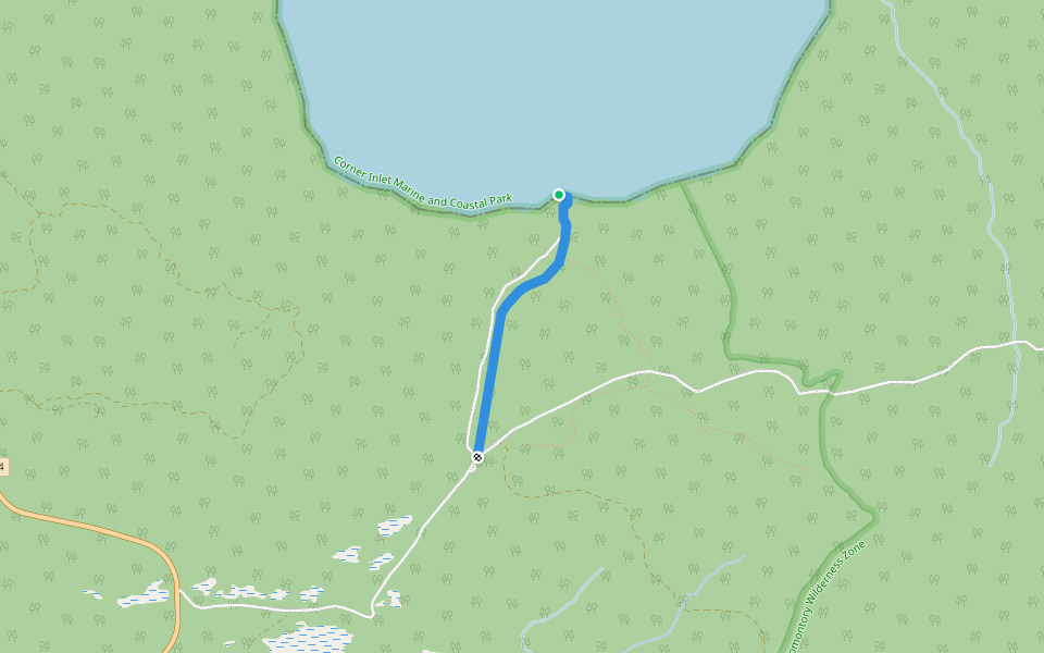 Millers Landing Nature Trail walking route map in Wilsons Promontory