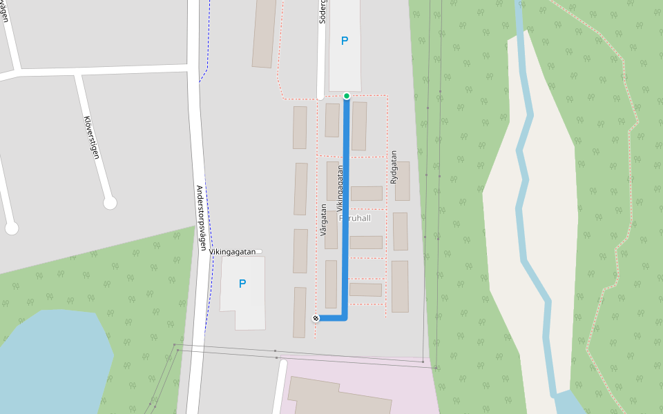 Vikingagatan walking route map in Gnosjö
