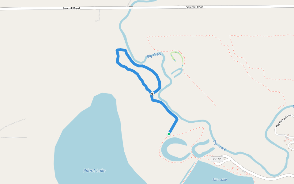 Big Creek Loop Trail walking route map in Needville