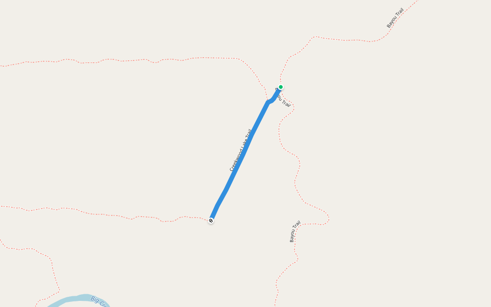 Creekwood Lake Trail walking route map in Needville