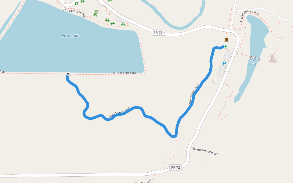 Pilant Slough Trail walking route map in Damon