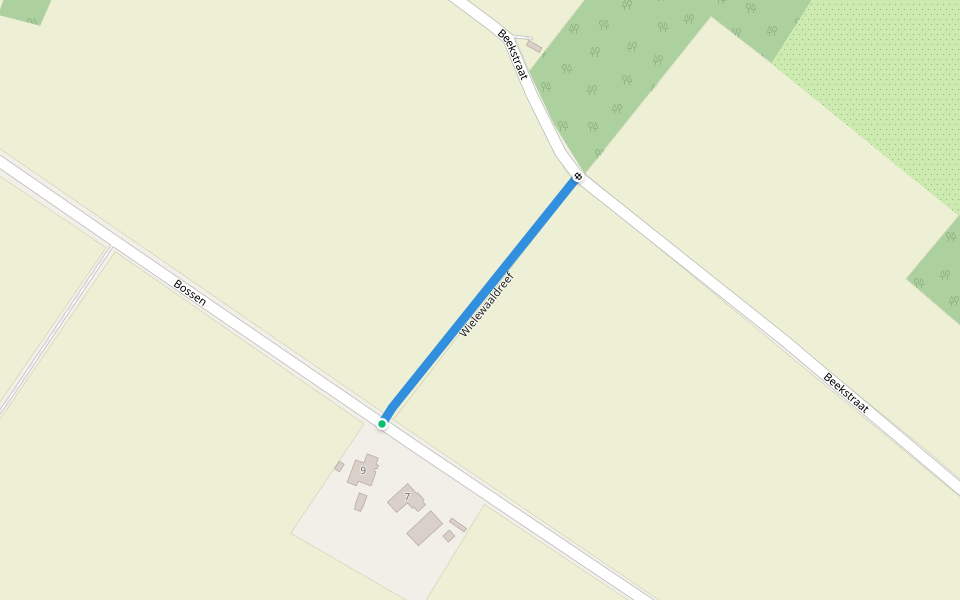 Wielewaaldreef walking route map in Lier