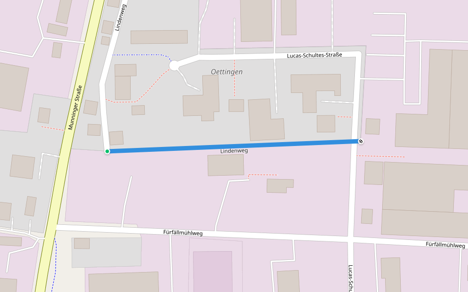 Lindenweg walking route map in Oettingen in Bayern