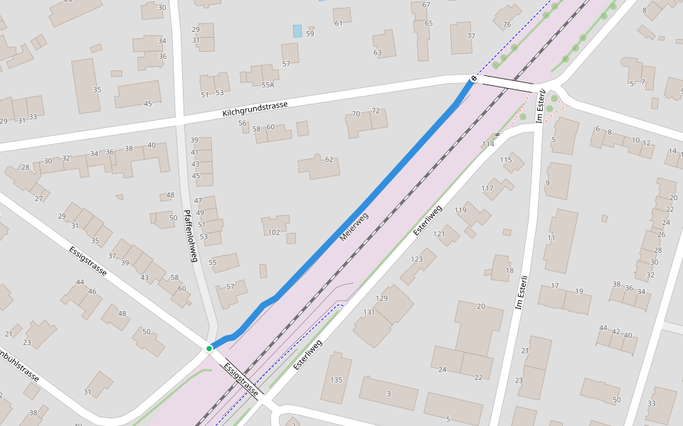 Meierweg walking route map in Riehen