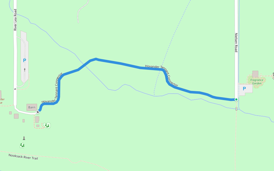Hovander Tennant Connector walking route map in Ferndale