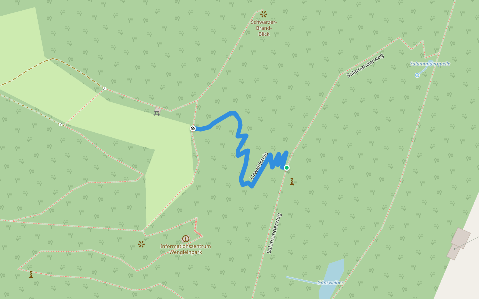 Urwaldsteig walking route map in Pommelsbrunn