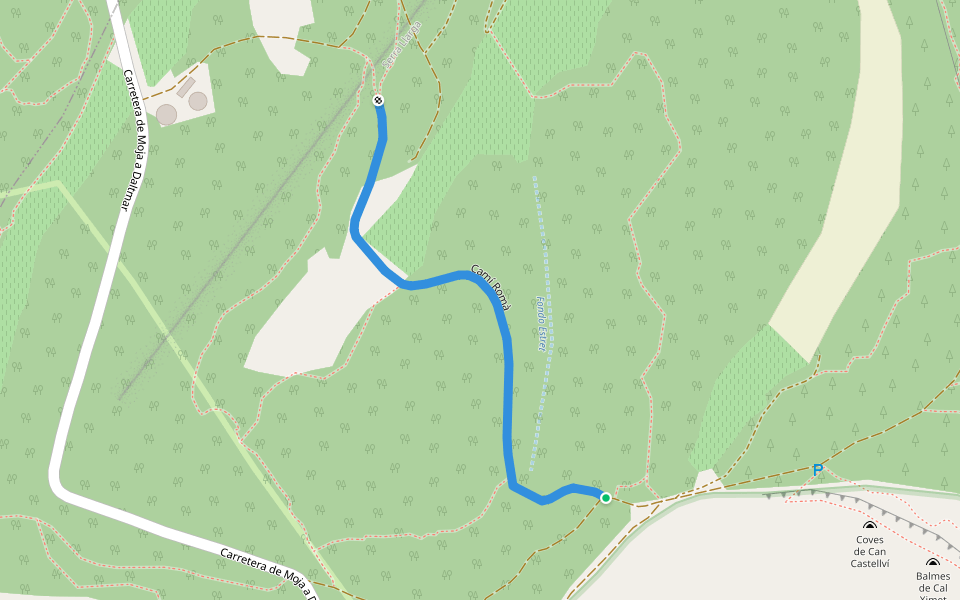 Camí Romà walking route map in Daltmar