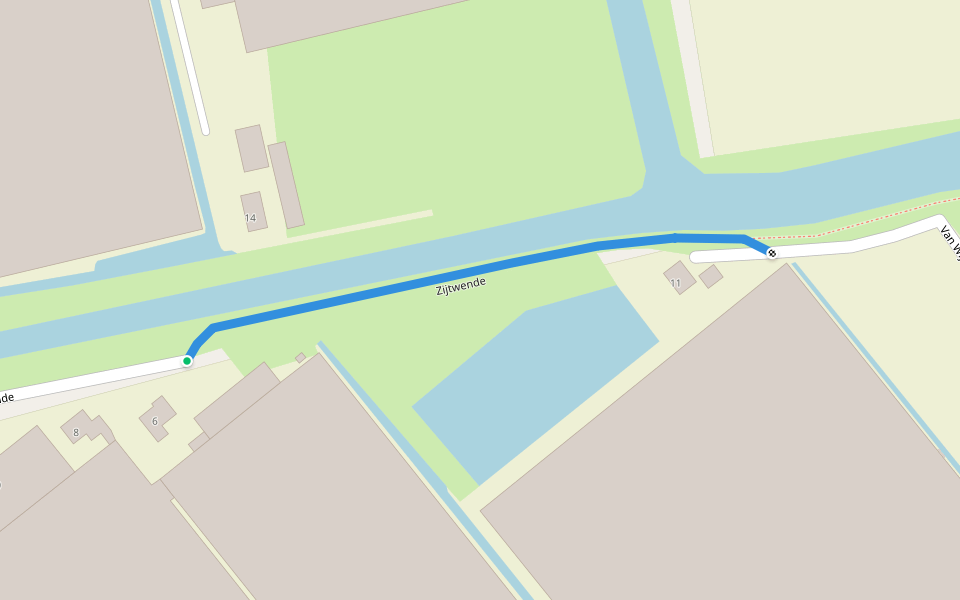 Zijtwende walking route map in De Lier