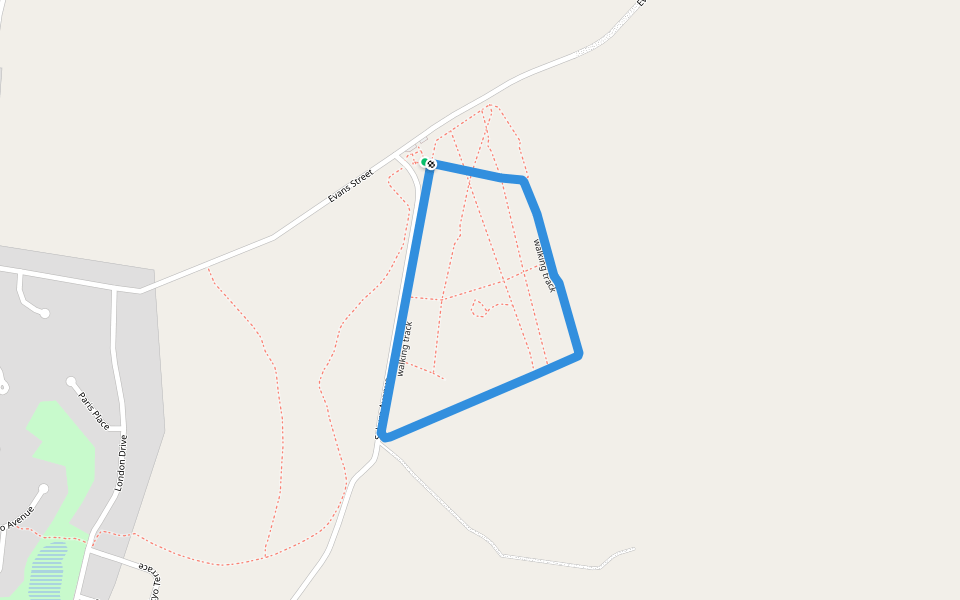 walking track walking route map in Cowra