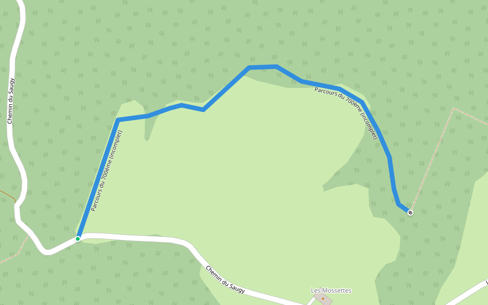 Parcours du 700ème (incomplet) walking route map in Blonay - Saint-Légier