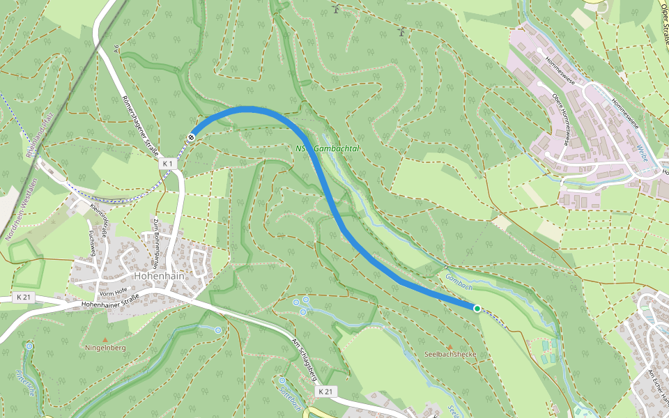 Bahnstrecke Finnentrop-Freudenberg walking route map in Freudenberg