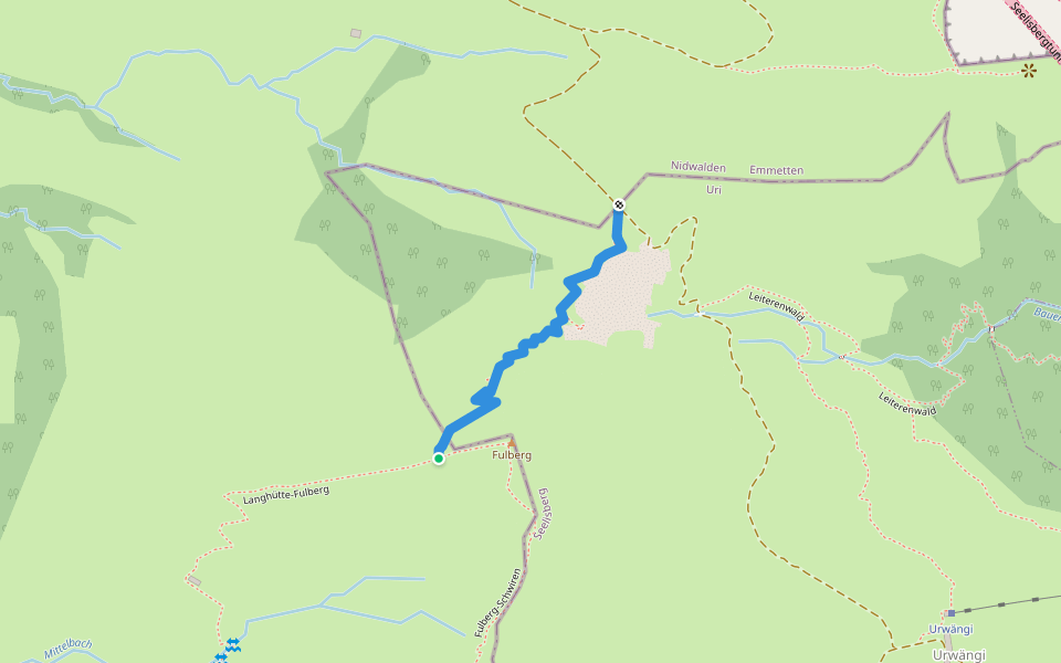 Brächen-Fulberg walking route map in Emmetten