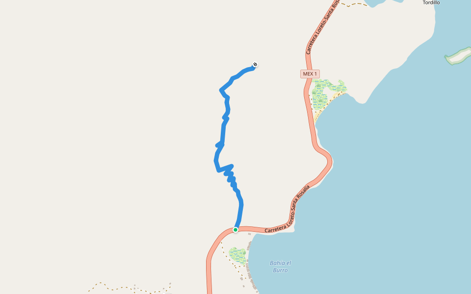 Zick Zack Trail walking route map in Corral Blanco