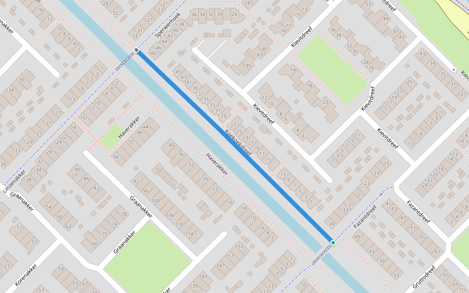 Koekoekdreef walking route map in Waddinxveen