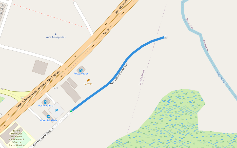 Rua Venancio Ramos walking route map in Tobias Barreto