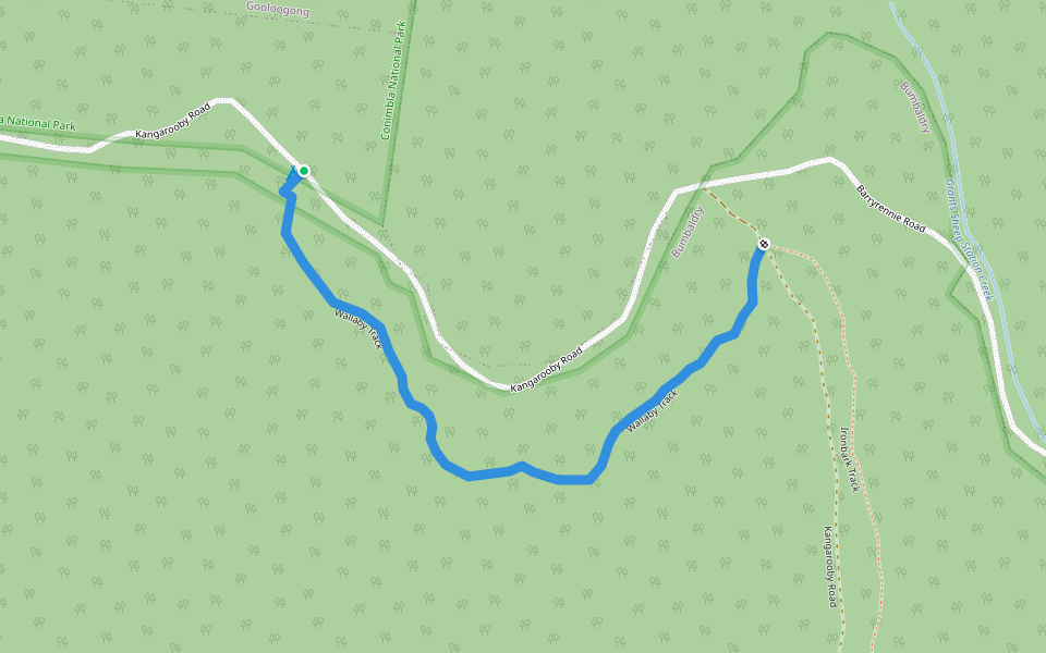Wallaby Track walking route map in Bumbaldry