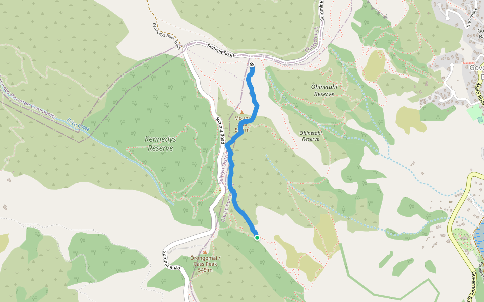 Ellas Track walking route map in Allandale