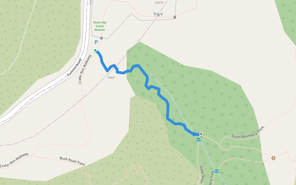 Watlings Track walking route map in Governors Bay