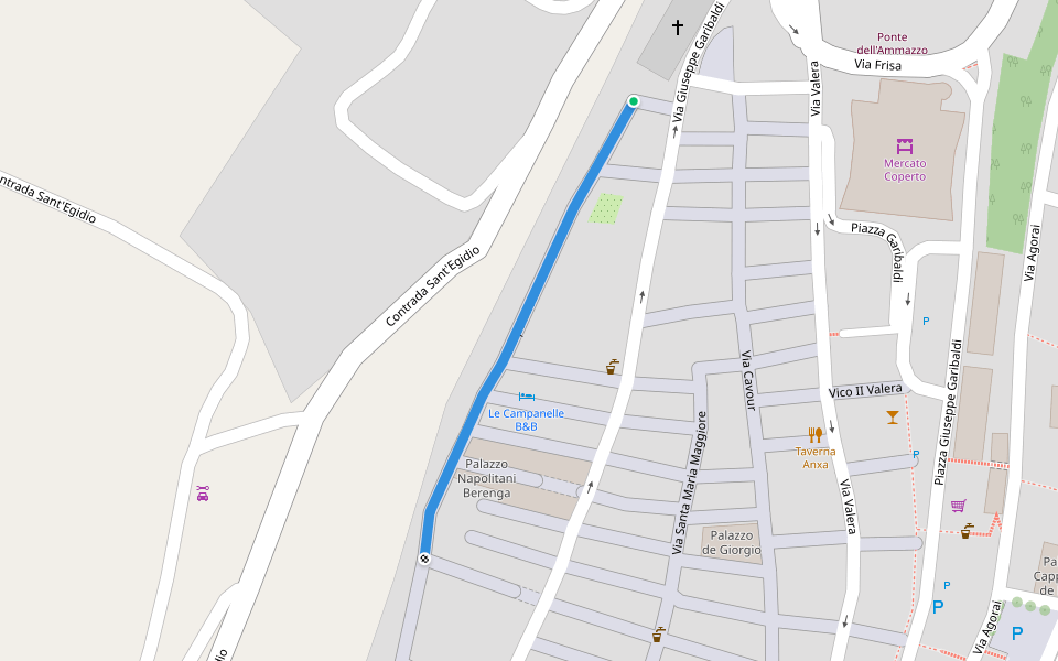 Via Ripa Sacca walking route map in Lanciano