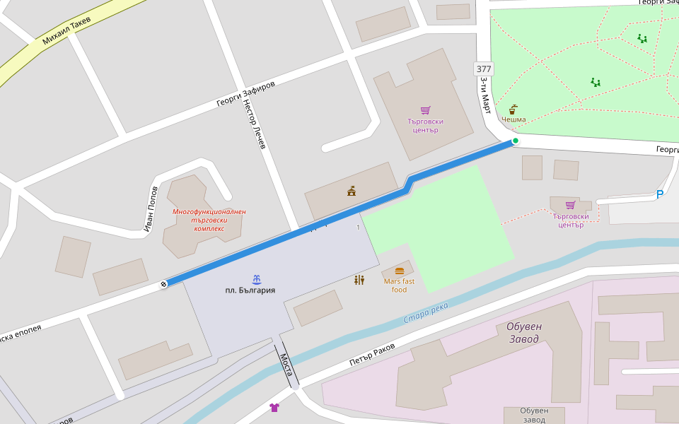 Дойранска епопея walking route map in Peshtera