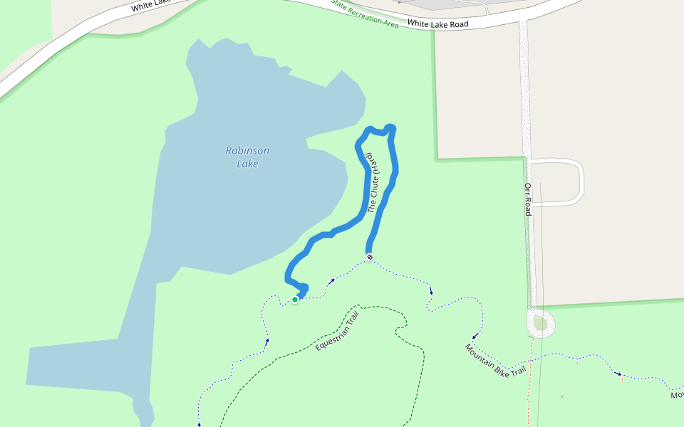 The Chute (Hard) walking route map in Village of Clarkston
