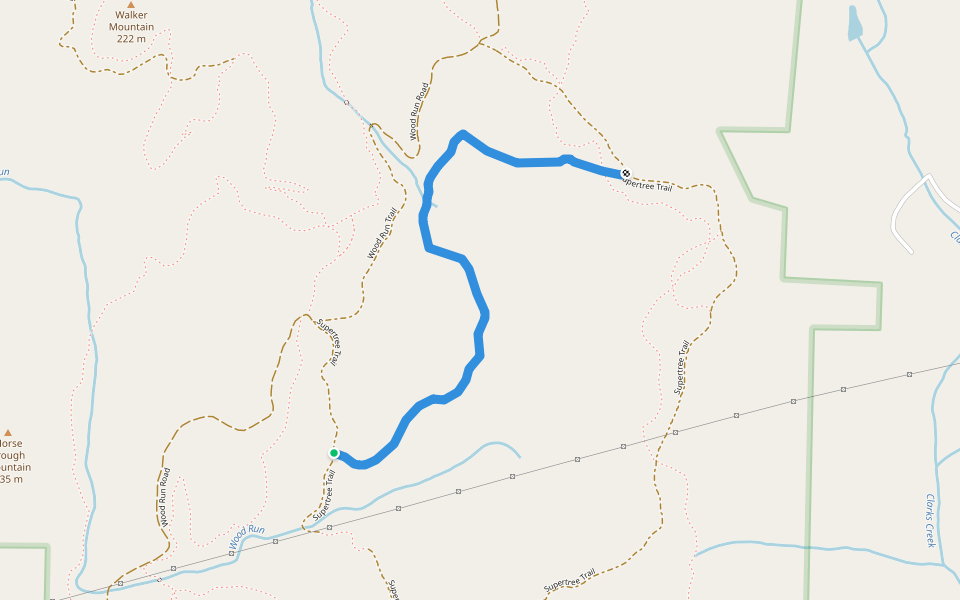 Whitetail Trail walking route map in Mount Gilead