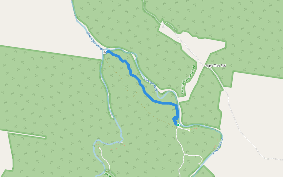 Junction Via Dungeon Track walking route map in Atholwood