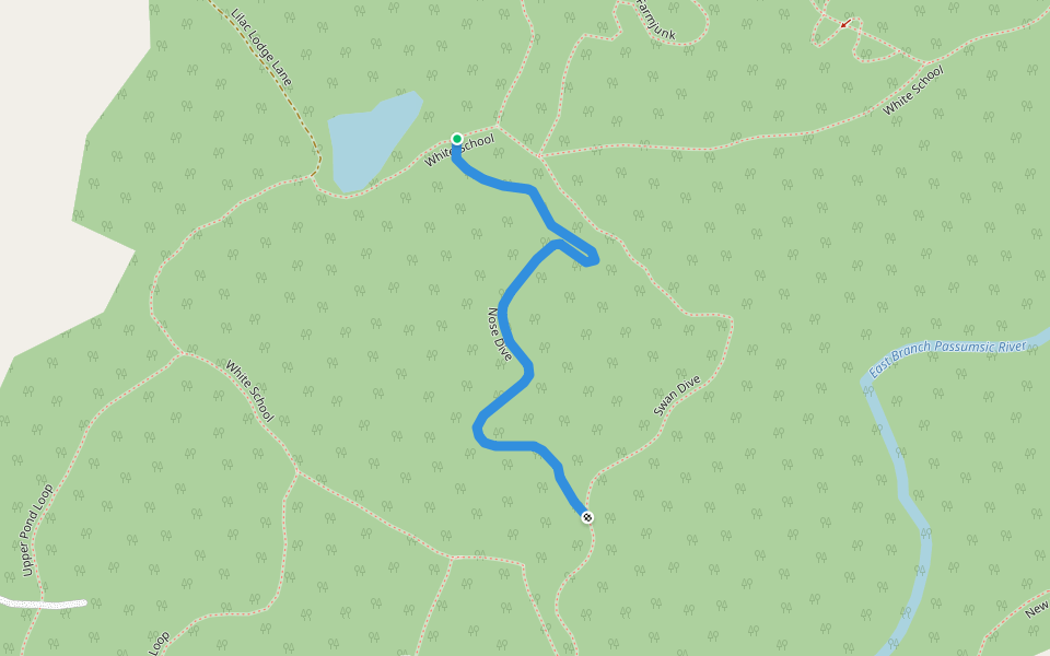 Nose Dive walking route map in Burke