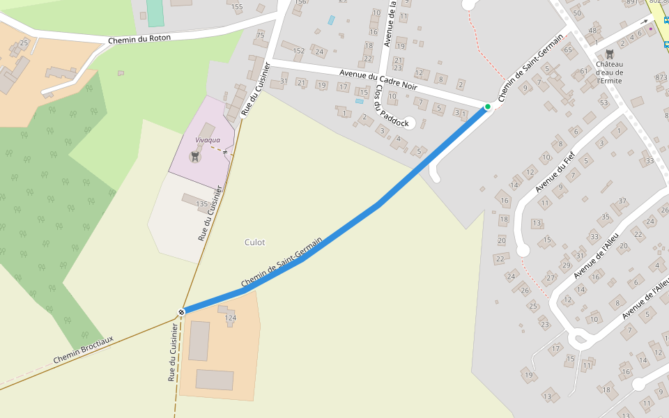 Chemin de Saint-Germain walking route map in Braine-l'Alleud