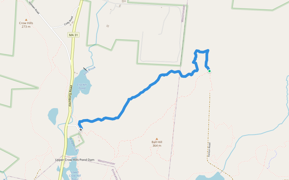 Black Bear Run walking route map in Fitchburg