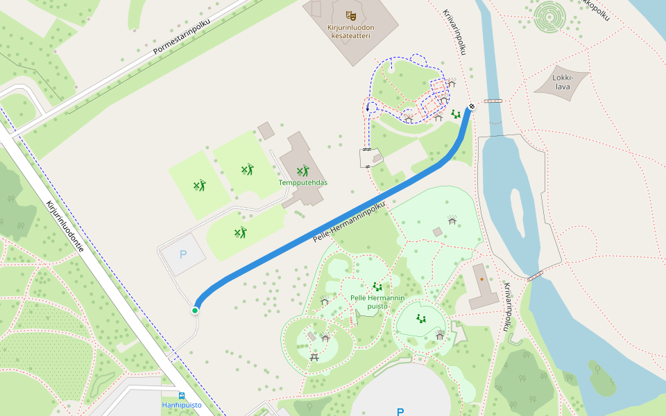 Pelle-Hermanninpolku walking route map in Kankaanpää