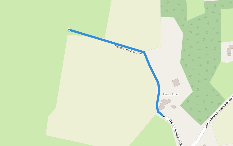 Chemin de Haute-Folie walking route map in Chahaignes