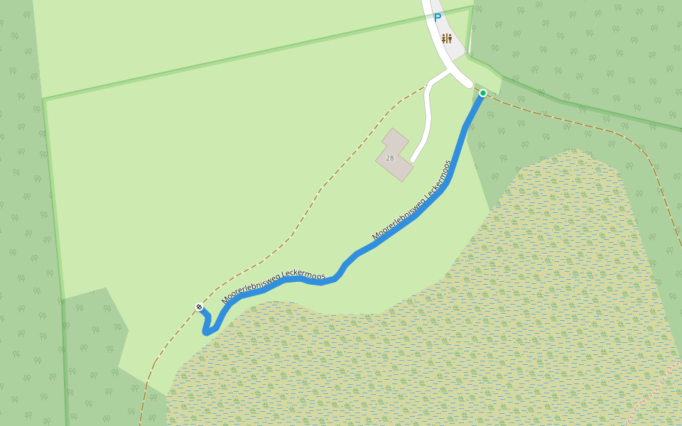 Moorerlebnisweg Leckermoos walking route map in Hochreit