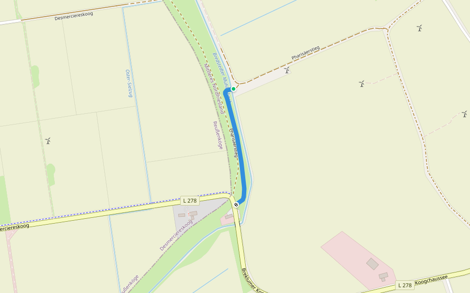 Pharisäerstieg walking route map in Struckum